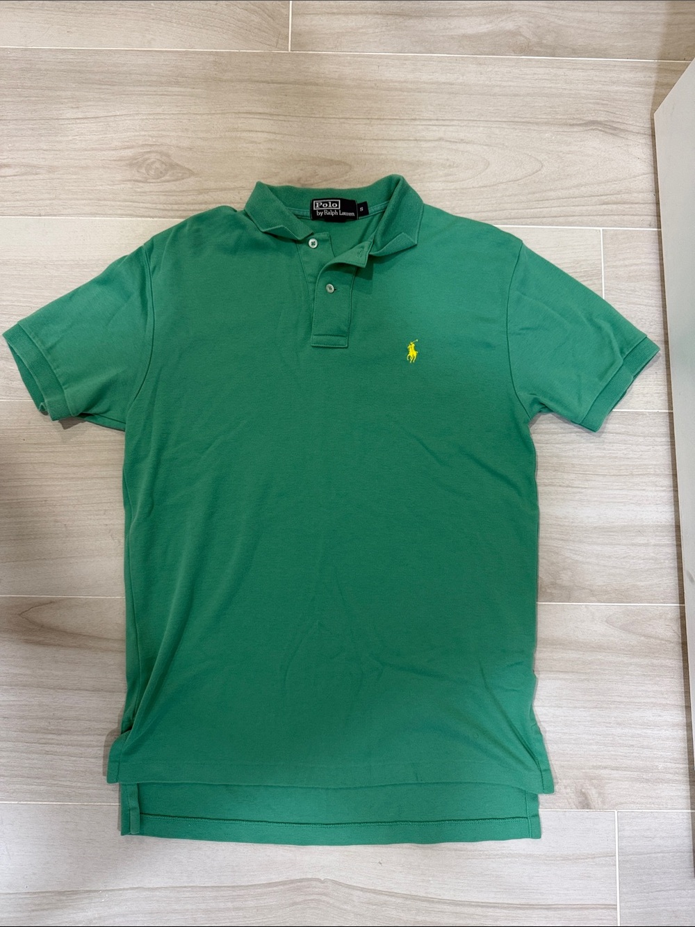 Polo by Ralph Lauren Green Polo Shirt with Yellow Pony